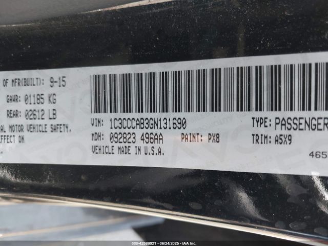 1C3CCCAB3GN131690 Chrysler 2016