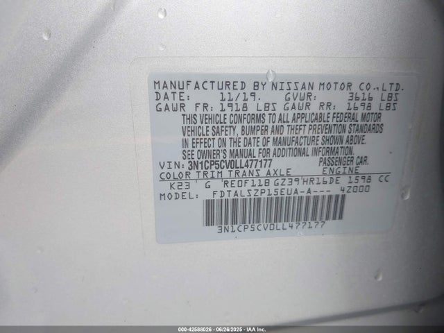 Nissan Kicks 2020 3N1CP5CV0LL477177 Image 9
