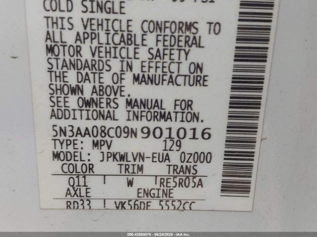 2009 INFINITI QX56 5N3AA08C09N901016 Photo 8