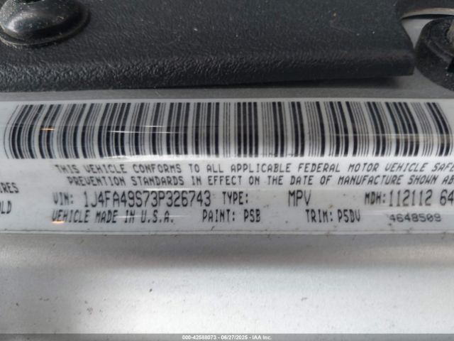 2003 JEEP WRANGLER 1J4FA49S73P326743 Photo 8