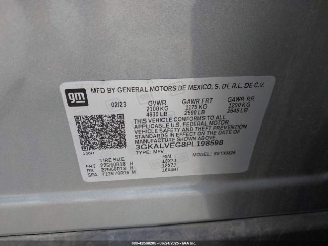 3GKALVEG8PL198598 GMC lsd