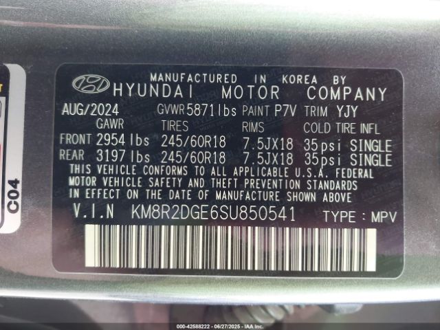 KM8R2DGE6SU850541 Hyundai gdi lambda ii