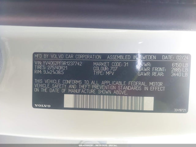 YV4062PF9R1237742 Volvo b4204te