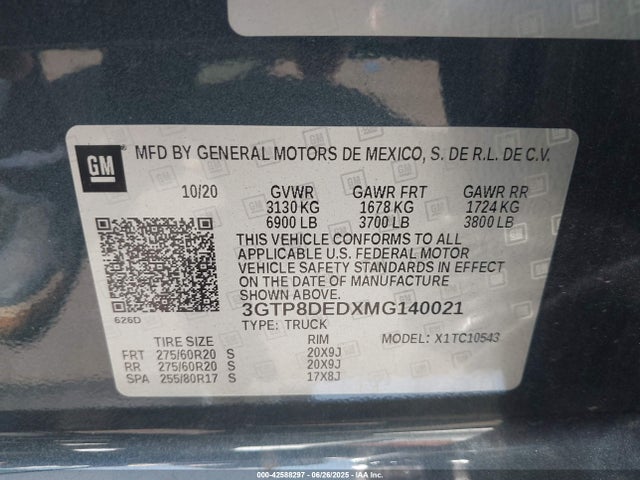 3GTP8DEDXMG140021 GMC l84 - di, alum, gen 5, var 2