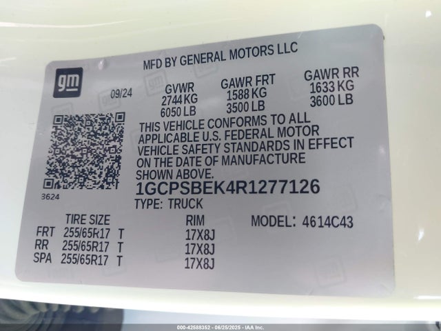 1GCPSBEK4R1277126 Chevrolet l3b