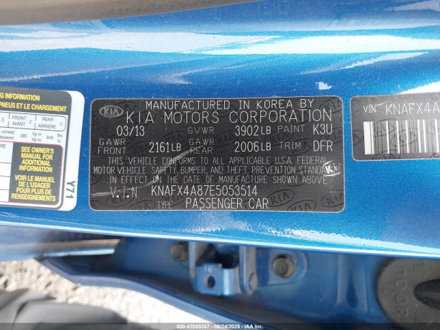 KNAFX4A87E5053514 KIA 2014