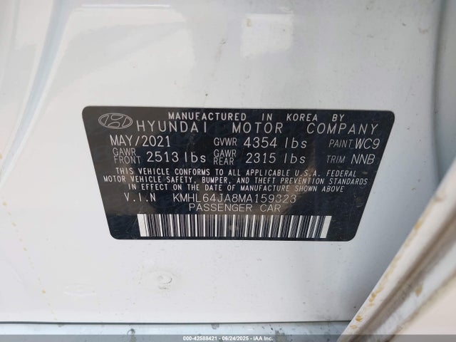 KMHL64JA8MA159323 Hyundai gdi theta iii