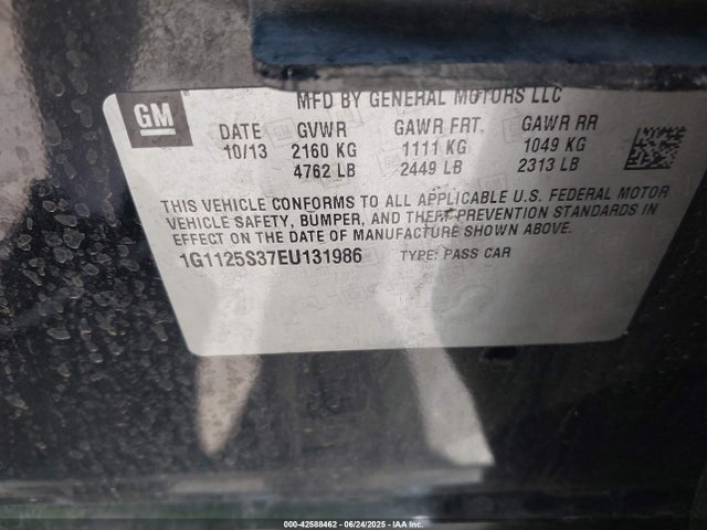 1G1125S37EU131986 Chevrolet lfx