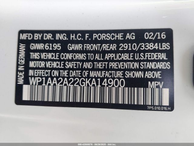 2016 PORSCHE CAYENNE WP1AA2A22GKA14900 Photo 8