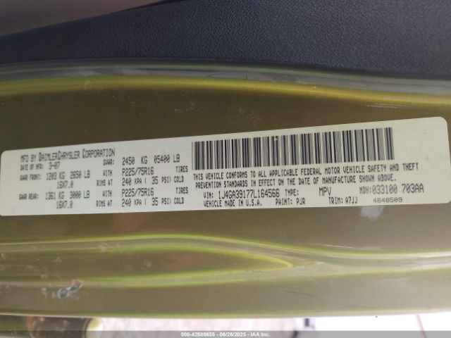 2007 JEEP WRANGLER 1J4GA39177L164566 Photo 8
