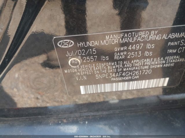 5NPE34AF4GH261720 Hyundai dohc gdi theta-ii