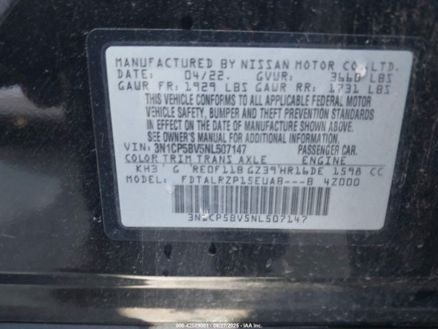 2022 NISSAN KICKS 3N1CP5BV5NL507147 Photo 8