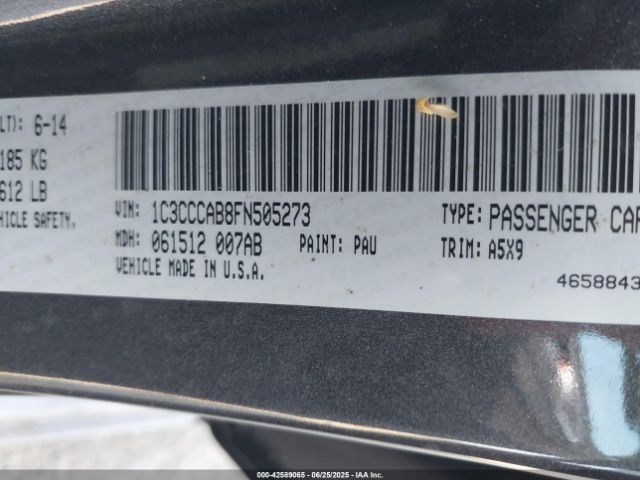 2015 CHRYSLER 200 1C3CCCAB8FN505273 Photo 8