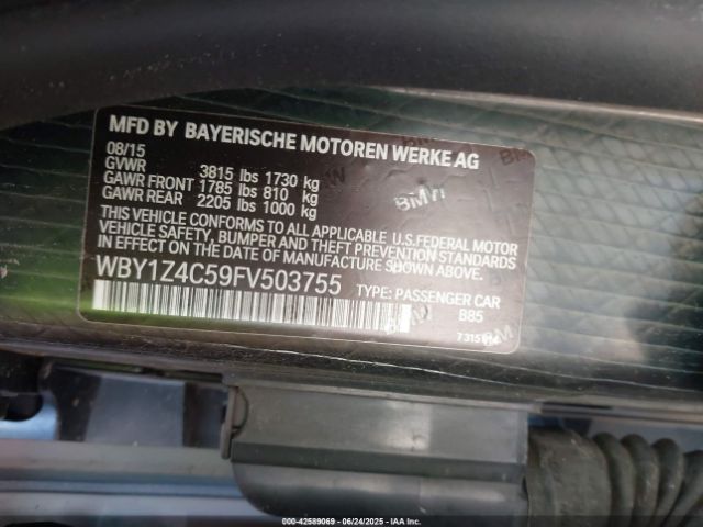 2015 BMW I3 WBY1Z4C59FV503755 Photo 8