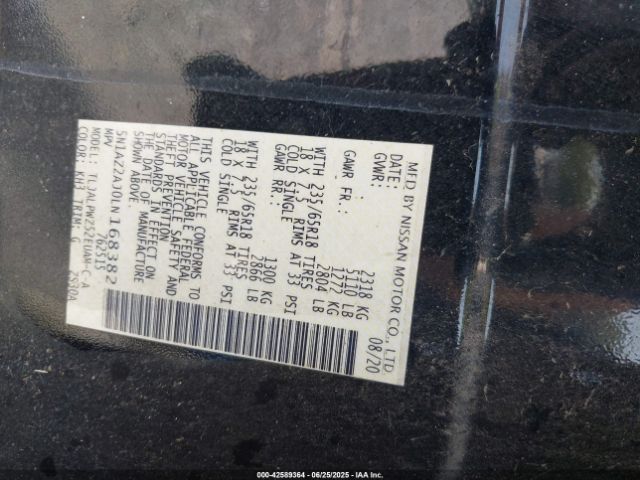 2020 NISSAN MURANO 5N1AZ2AJ0LN168382 Photo 8