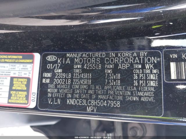 2017 KIA NIRO KNDCE3LC8H5047958 Photo 8