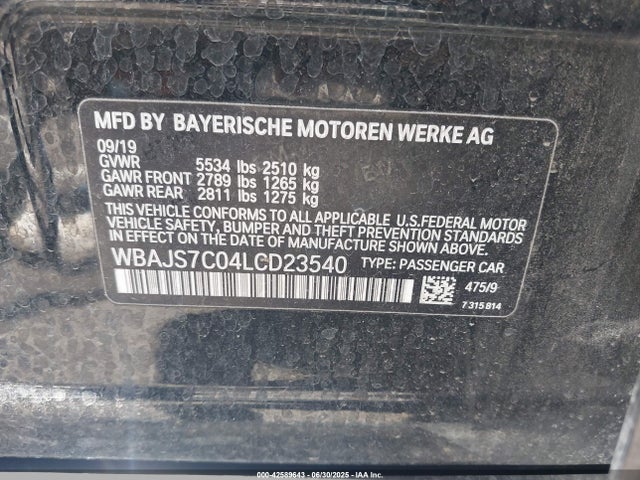 BMW m550i 2020 WBAJS7C04LCD23540 Image 9