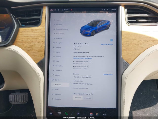 Tesla MODEL S 2020 5YJSA1E28LF379857 Image 7