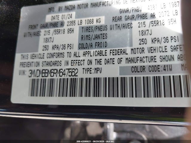 Mazda pyukd 2024 3MVDMBBM6RM647562 Image 9