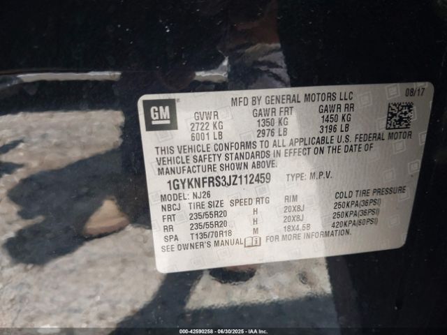 2018 CADILLAC XT5 1GYKNFRS3JZ112459 Photo 8