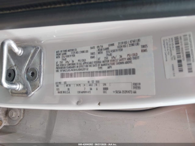 Ford Escape 2017 1FMCU0J93HUB62512 Image 9