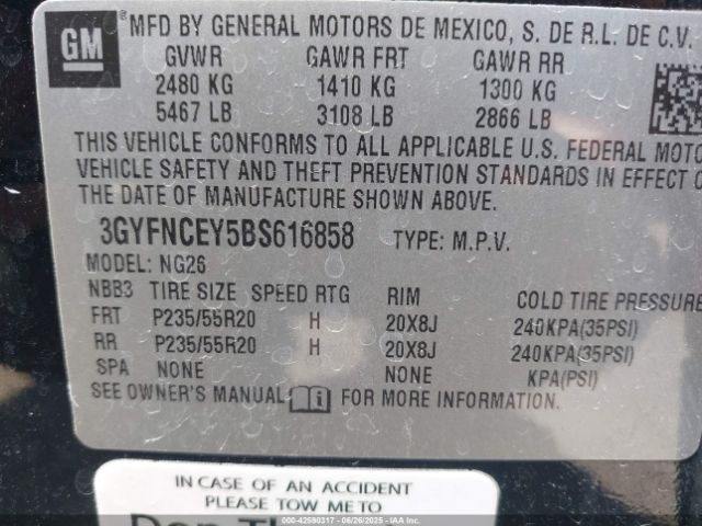 2011 CADILLAC SRX 3GYFNCEY5BS616858 Photo 8