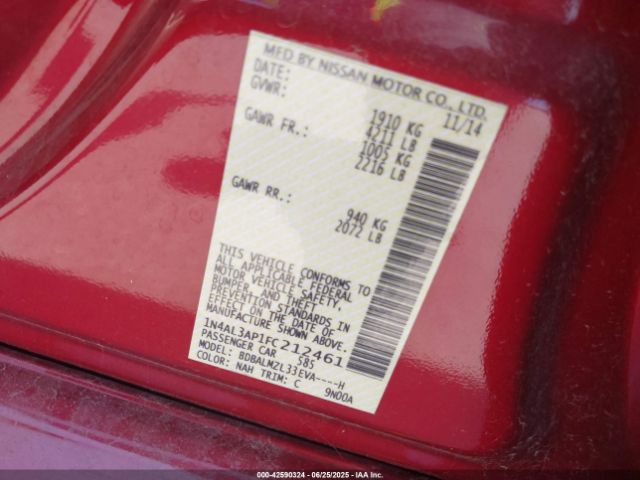 2015 NISSAN ALTIMA 1N4AL3AP1FC212461 Photo 8