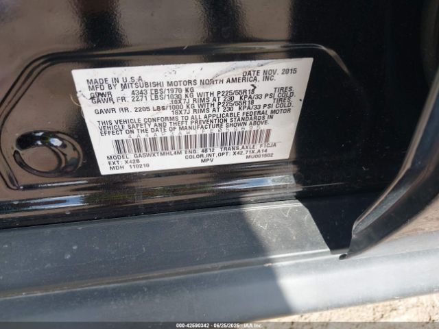 2015 MITSUBISHI OUTLANDER SPORT 4A4AP3AW1FE059695 Photo 8