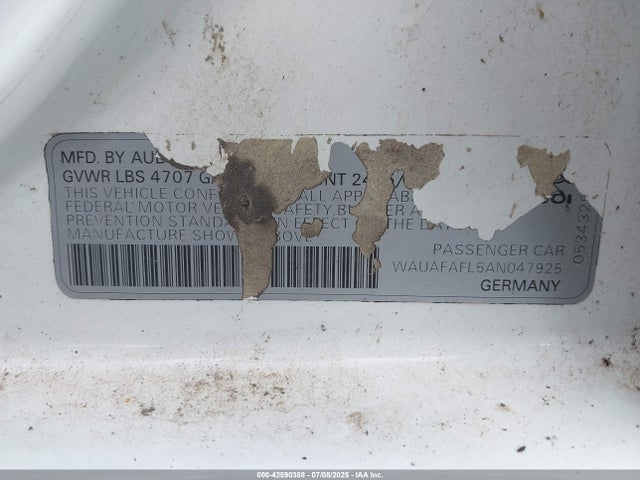 2010 AUDI A4 WAUAFAFL5AN047925 Photo 8
