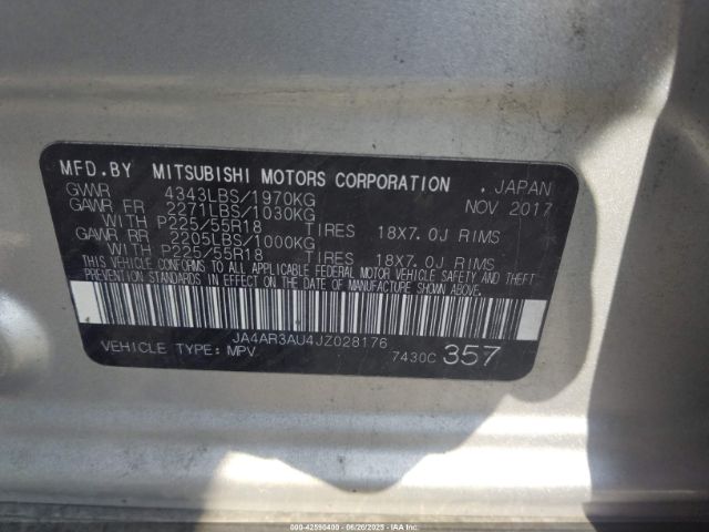 2018 MITSUBISHI OUTLANDER SPORT JA4AR3AU4JZ028176 Photo 8