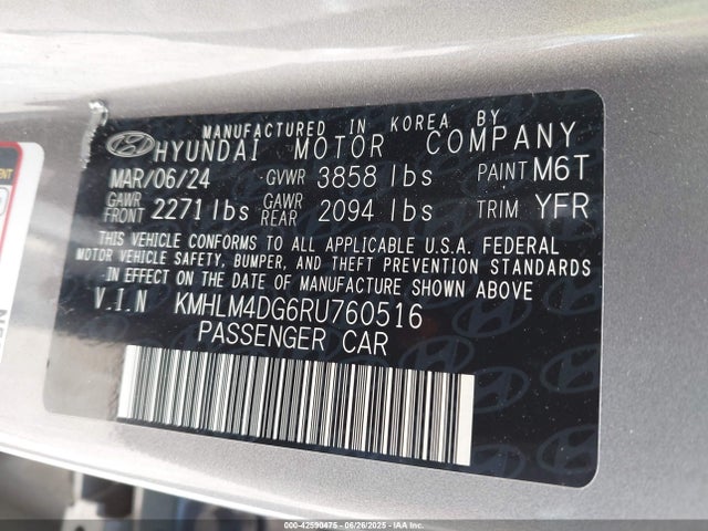 Hyundai mpi nu pe 2024 KMHLM4DG6RU760516 Image 9