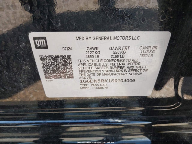 1G6DN5RK1S0104006 Cadillac lsy