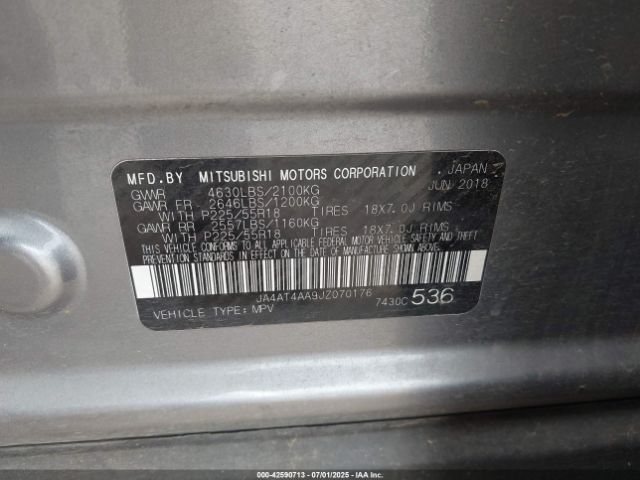 2018 MITSUBISHI ECLIPSE CROSS JA4AT4AA9JZ070176 Photo 8