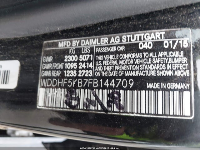 Mercedes-Benz 2015 2015 WDDHF5KB7FB144709 Image 9