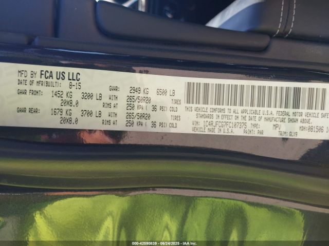 2015 JEEP GRAND CHEROKEE 1C4RJFCG7FC107375 Photo 8