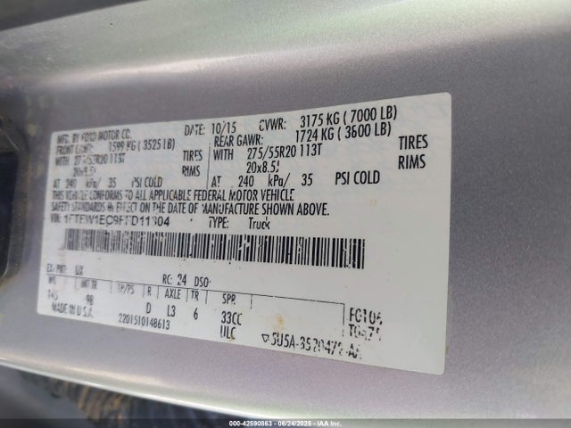 Ford 2015 2015 1FTEW1EG9FFD11304 Image 9