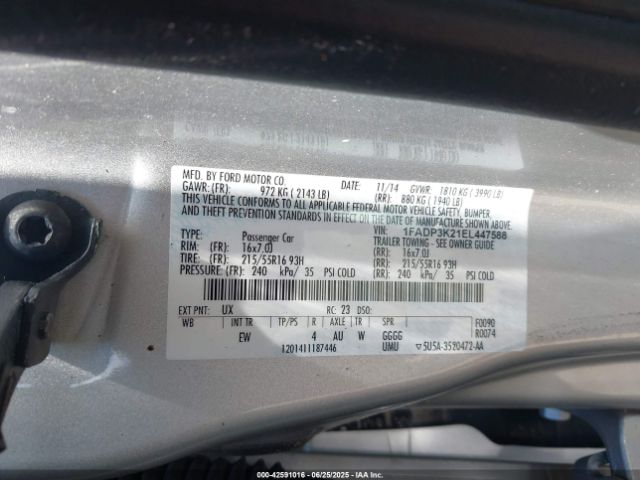 1FADP3K21EL447588 Ford 2014