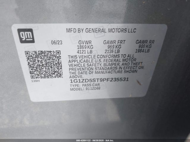 1G1ZD5ST9PF235531 Chevrolet lfv