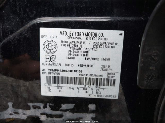 2018 FORD EDGE 2FMPK4J94JBB18108 Photo 8