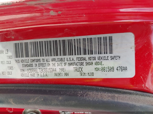 1C6RR6LT2KS515344 RAM 1500