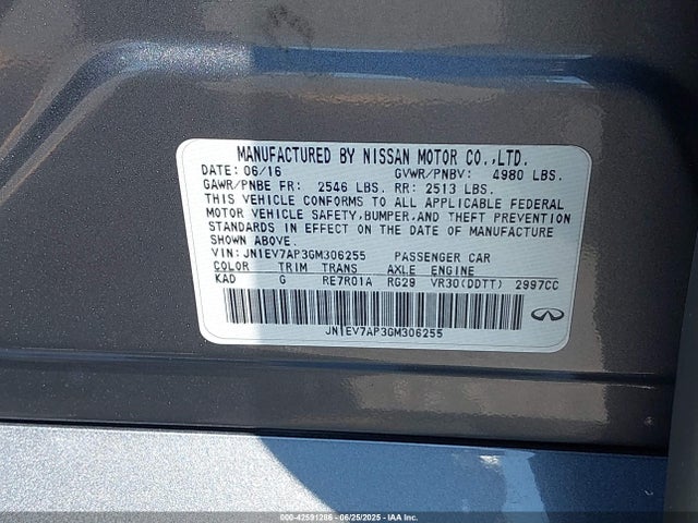 Infiniti 2016 2016 JN1EV7AP3GM306255 Image 9