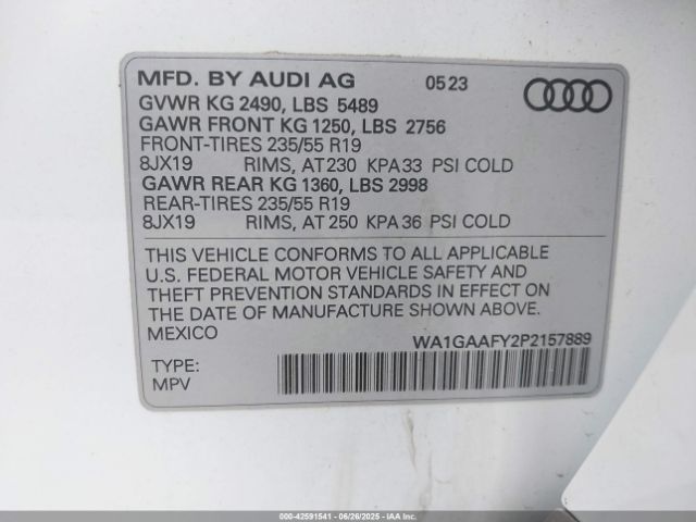 2023 AUDI Q5 WA1GAAFY2P2157889 Photo 8