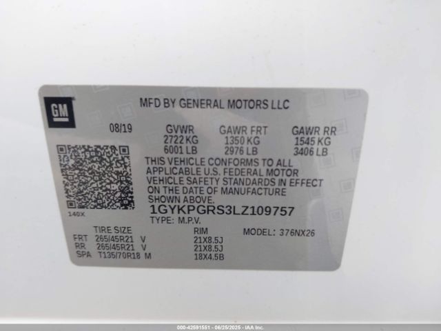 2020 CADILLAC XT6 1GYKPGRS3LZ109757 Photo 8