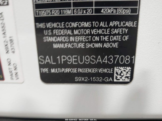 SAL1P9EU9SA437081 Land Rover aj20p6