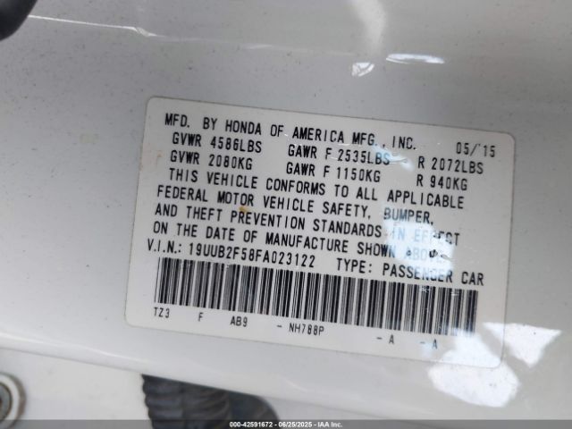 2015 ACURA TLX 19UUB2F58FA023122 Photo 8