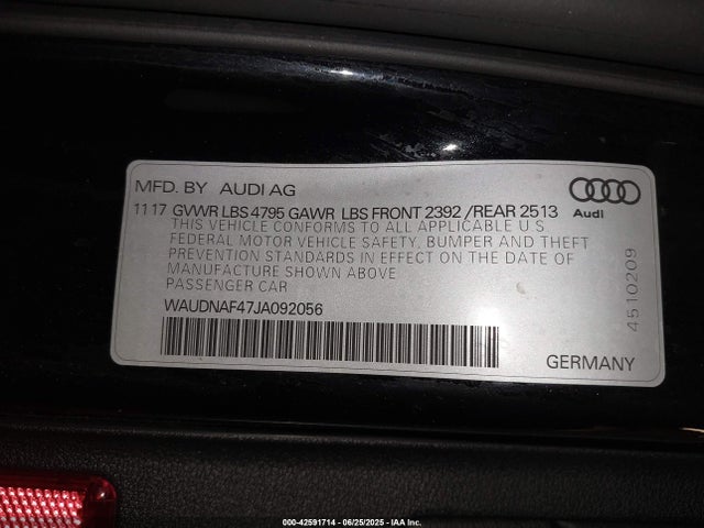 2018 AUDI A4 WAUDNAF47JA092056 Photo 8