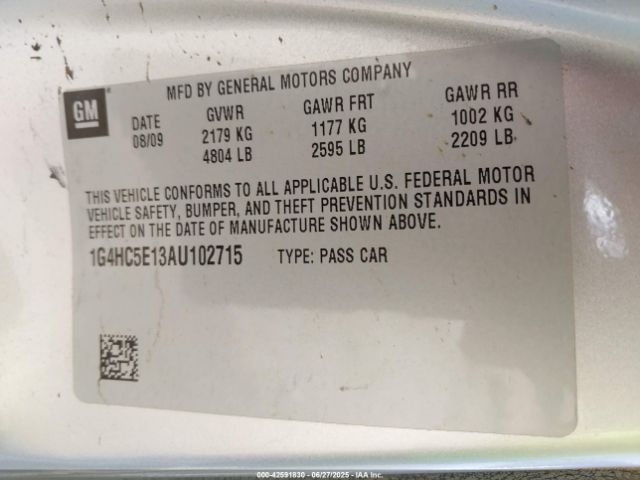 2010 BUICK LUCERNE 1G4HC5E13AU102715 Photo 8