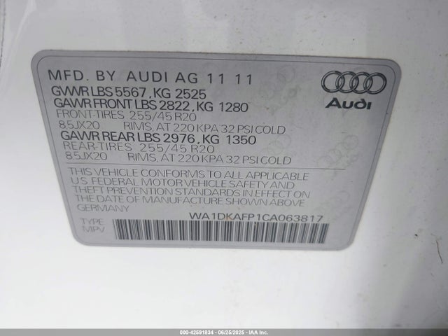 2012 AUDI Q5 WA1DKAFP1CA063817 Photo 8