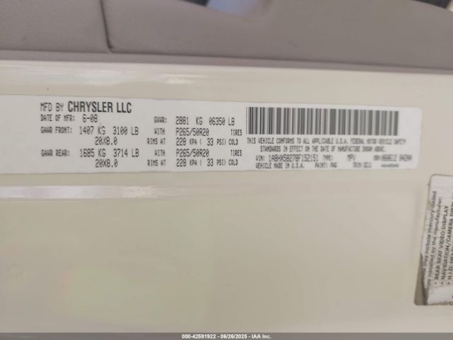 2008 CHRYSLER ASPEN 1A8HX58278F152151 Photo 8