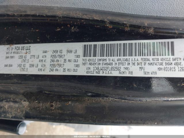 2015 JEEP WRANGLER UNLIMITED 1C4BJWDG2FL652562 Photo 8